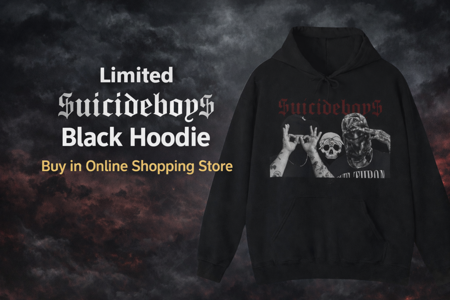 Limited Suicideboys Black Hoodie Buy in Online Shopping Store