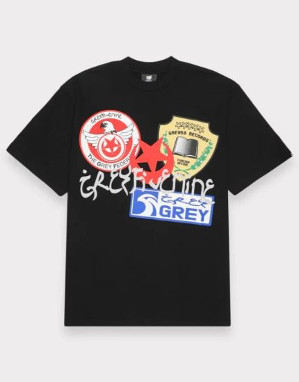 Suicideboys Merch Grey Patch Graphic T-Shirt