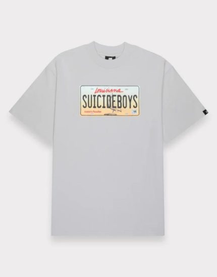 Suicideboys Merch License Plate Grey T-Shirt