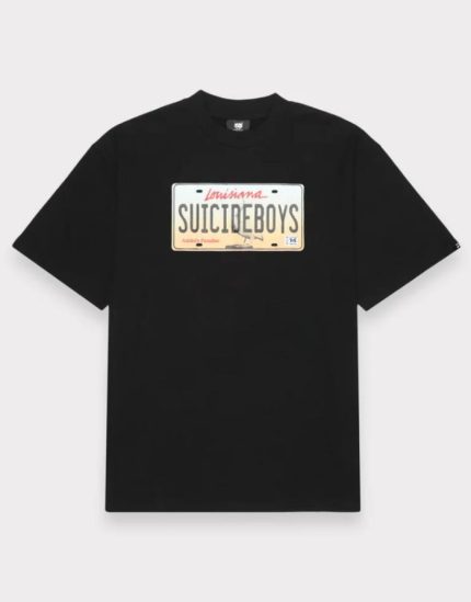 Suicideboys Merch License Plate Black T-Shirt