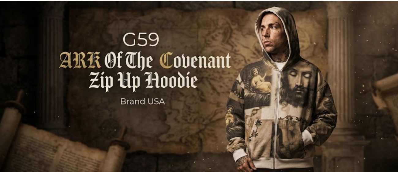 G59 ARK Of The Covenant Zip Up Hoodie Brand USA