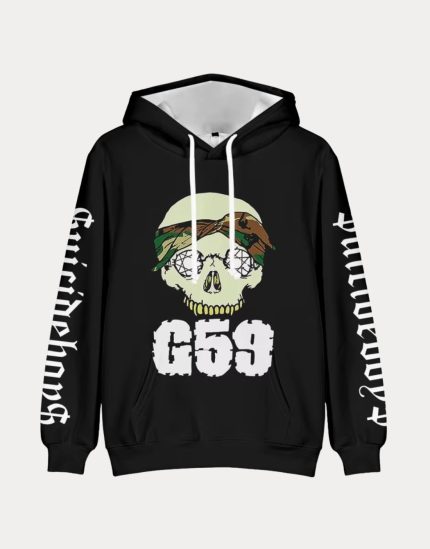 $uicideboy$ G59 Record Merch Long Sleeve Black Hoodie